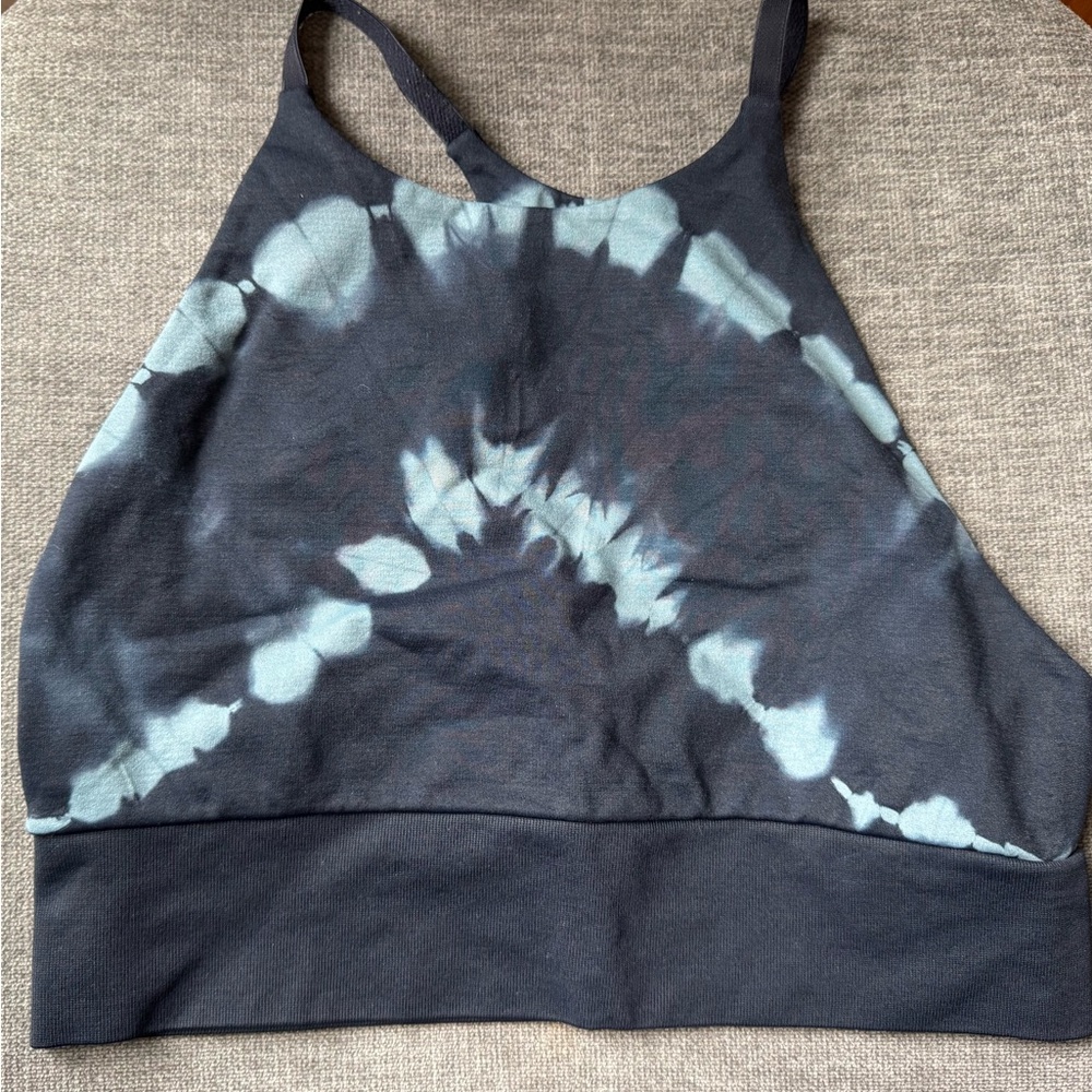 JoyLab Tie-Dye Sports Bra in Black and Gray